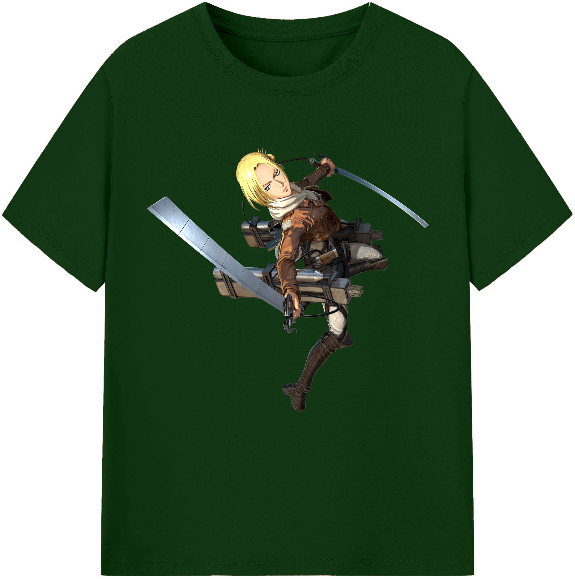 （画像用） 進撃の巨人 アニ・レオンハート Attack on Titan Annie Leonhart 綿100％半袖Tシャツ（フロントプリント）